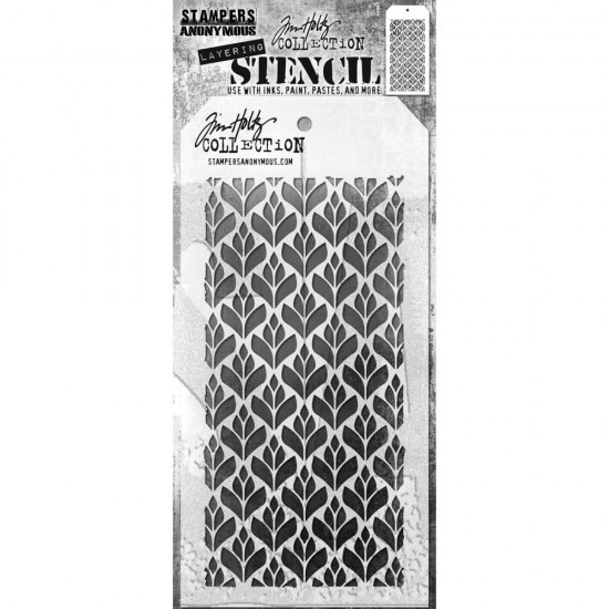 Tim Holtz - Layered Stencil «Deco Floral» 4.125" X 8.5"  